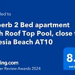 2 Bed Apartment With Roof Top Pool, Close To Falesia Beach At10
